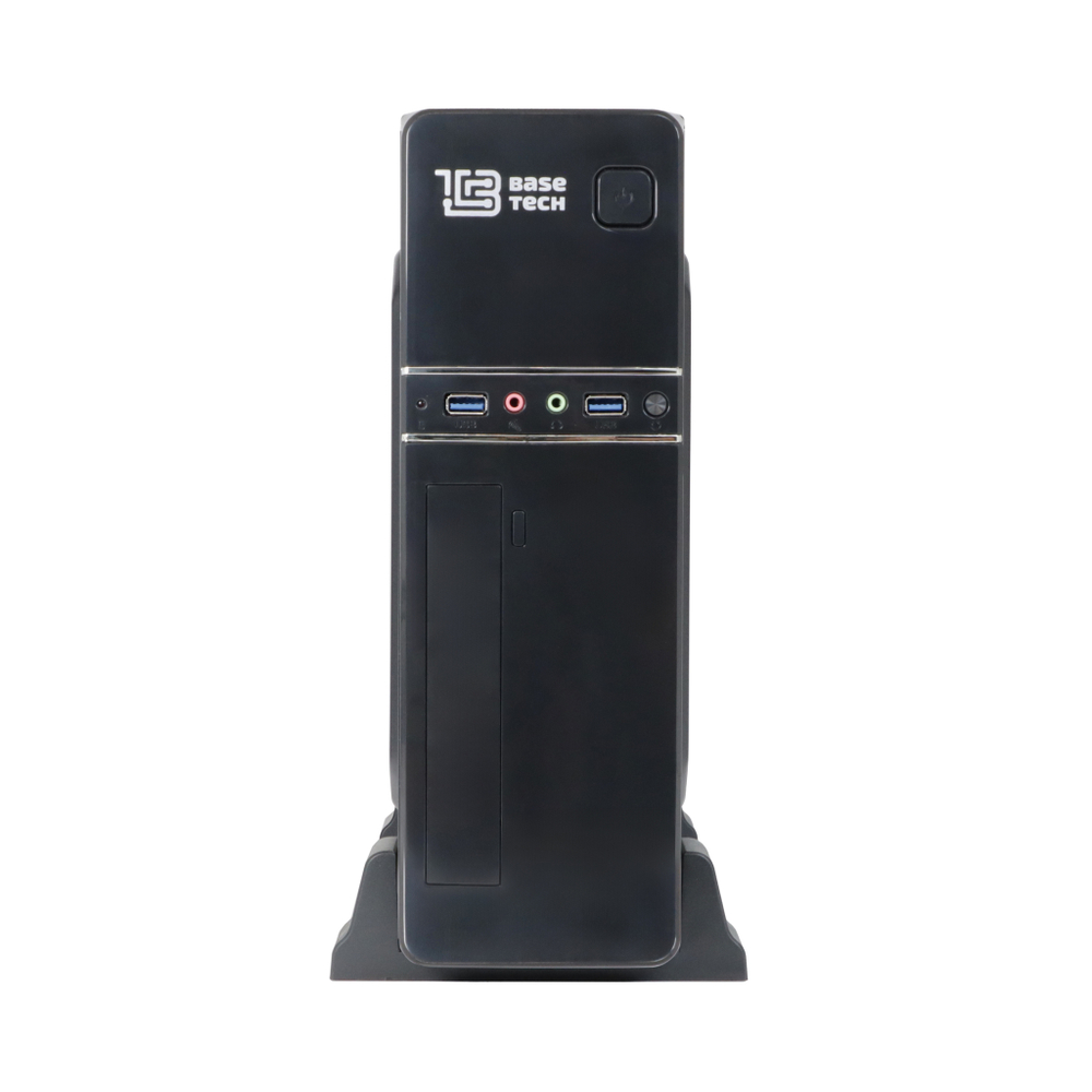 Корпус BaseTech SL-01, БП:400W, mATX, чёрный, 2xUSB3 (BT-SL01B-400W)