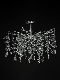 Люстра потолочная на штанге Lanbos, 4 лампы Е14, 160 Вт, 10 кв м, хром