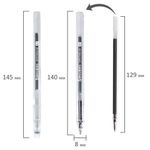 Ручка гелевая РОССИЯ "АРКТИКА-М", ЧЕРНАЯ, корпус тонированный, узел 0,7 мм, линия письма 0,5 мм, BRAUBERG, 143958