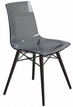 Стул прозрачный Papatya X-Treme-S Wox Beech Wood, венге, дымчатый