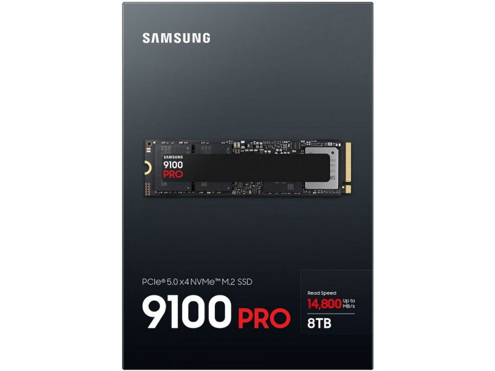 SSD накопитель Samsung 9100 PRO Black 8ТБ, M.2 2280, PCIe 5.0 x4, NVMe [MZ-VAP8T0BW]