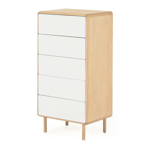 Комод Anielle из массива и шпона ясеня с тремя ящиками 60 x 117 см