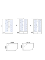 Душевая кабина RIVER NARA Б/К 90/80/24 МТ L Душевая кабина 90x80x206 10000008781