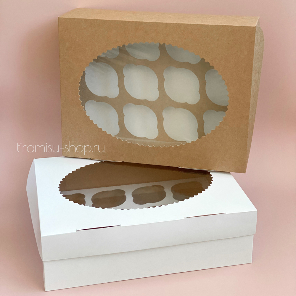 УЦЕНКА Коробка на 12 капкейков DoEco двусторонняя