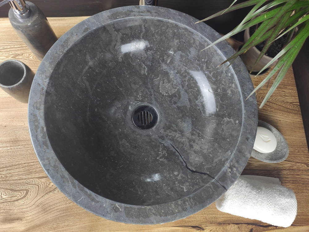Раковина из мрамора Bowl Black Marmo BM-60032 45*45*15