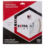 Диск алмазный DIAM 1A1R CERAMICS-ELITE 250*25.4 мм сплошной