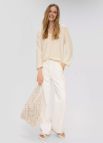 Льняной свитер тонкой вязки с вырезом-лодочкой s.Oliver