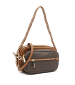 кожаная сумка через плечо 2в1 jet set logo Michael Kors - коричневый(32R3GJ6C4L)