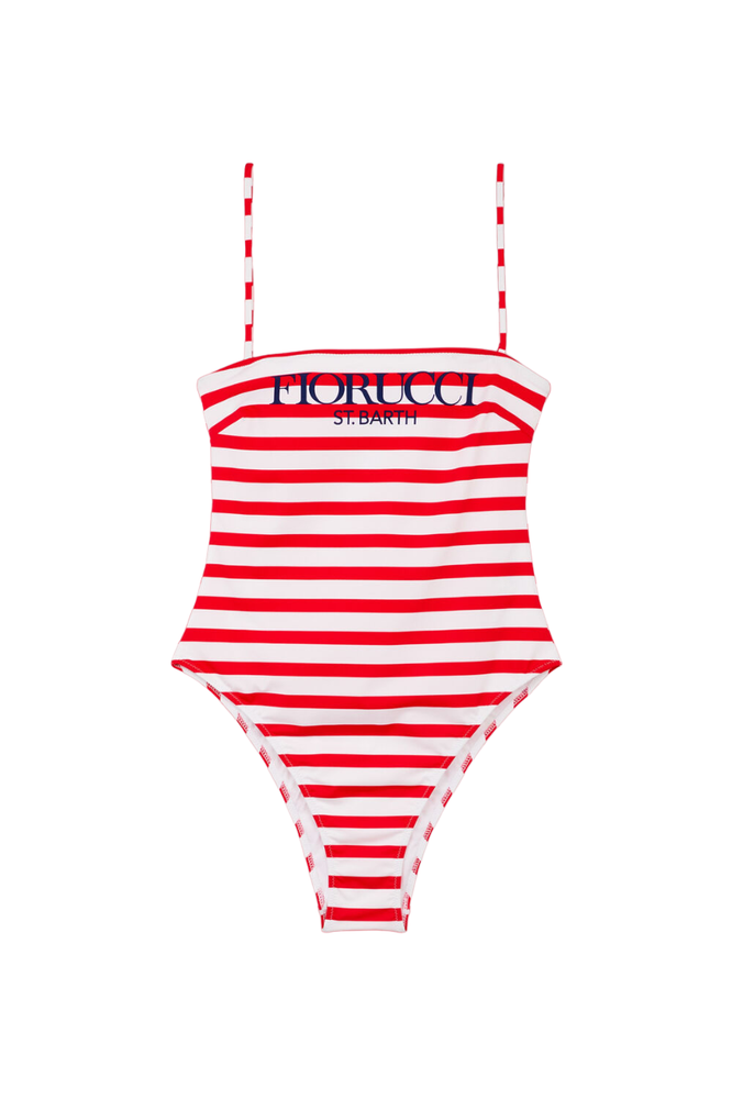 Купальник жен. слитный Saint Barth BLUME STRIPES WATERCOL красный полоска