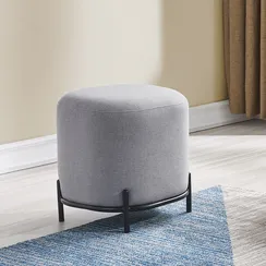 Пуф Midnight 40 см светло-серый