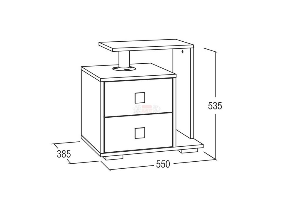 Ольга-17 Тумба с 2-мя ящиками
