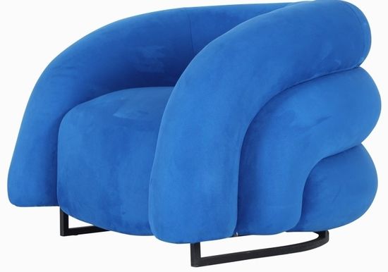 Кресло Barbro синяя ткань