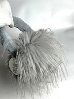 Меховые наушники. "Мех-страус". Тенденция 2025. Теплые уютные  Цвет серый