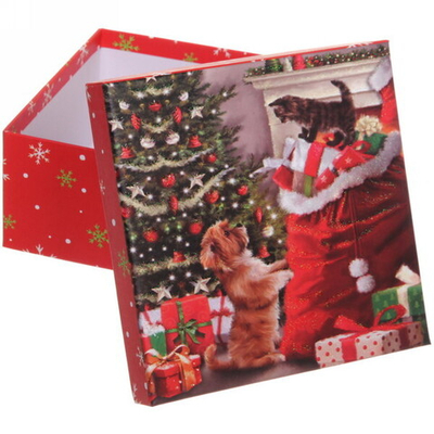 Коробка подарочная «Милые зверята» 18*18*8.5 см