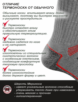 Носки Norfin T4M ARCTIC MERINO HEAVY LONG р.(45-47) XL