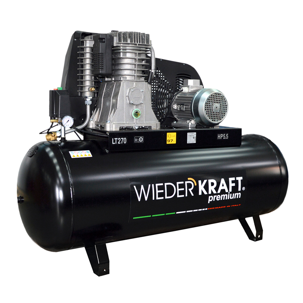 WDK-92765 Компрессор поршневой с ременным приводом 656 л/мин, 4 КВт, 380 В, ресивер 270 л