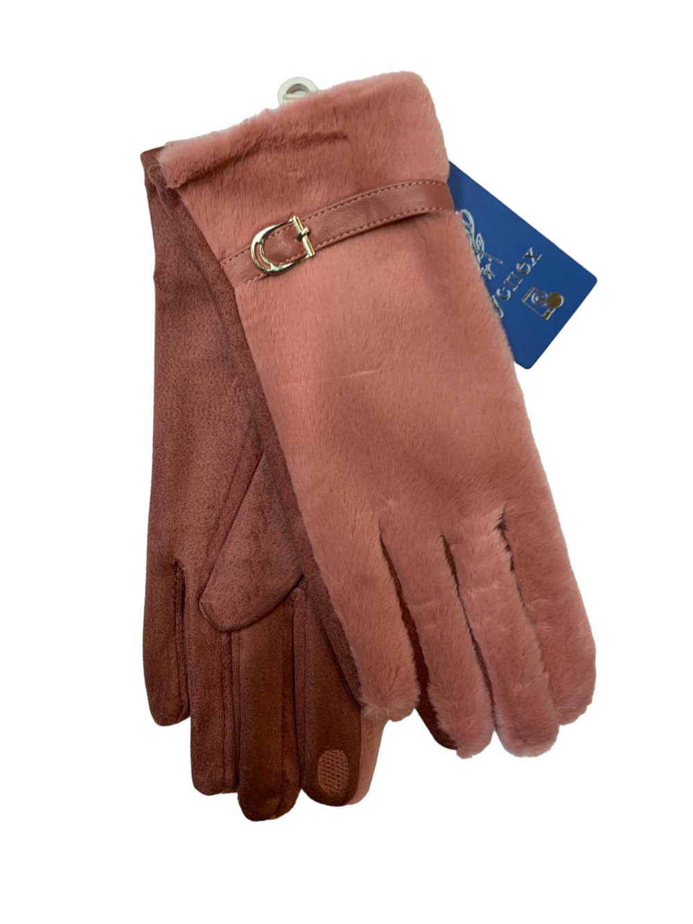 Перчатки. Женские. Материал верха: Кролик искусственный. Подклад: Плюш-флис. Сенсорные. Очень мягкие. 12 шт в упаковке, разные цвета.