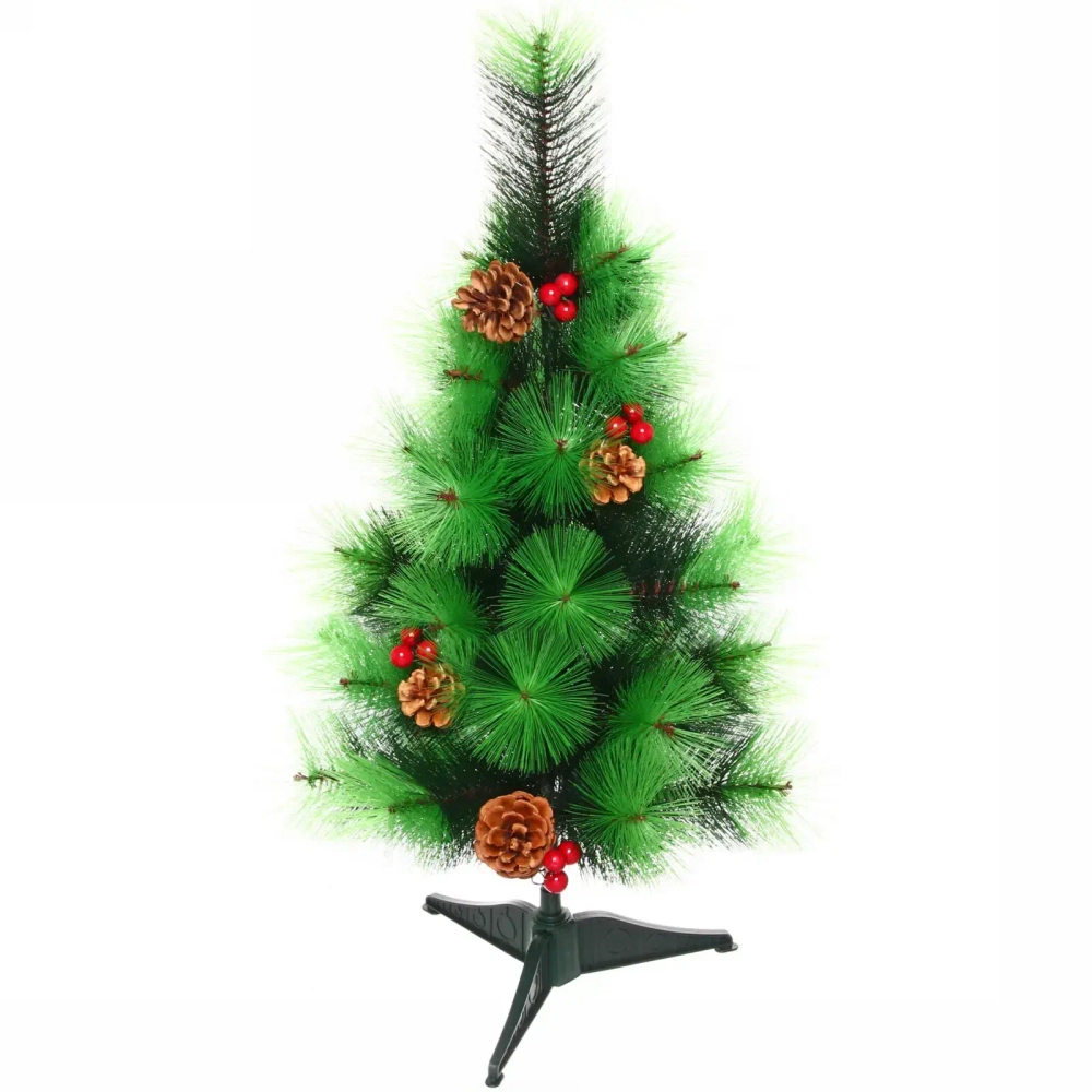 Ёлка «Тайга» 90 см, леска с шишками и ягодами (45 веток)