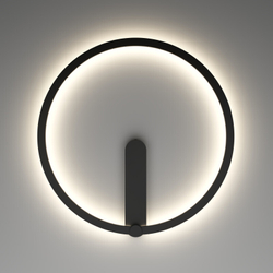 DK5035-BK Бра ROUND со светодиодом, IP20, 24W, 3000/4000/6500K, черный, алюминий