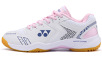 YONEX Power Cushion Comfortable And Breathable Low top Badminton Shoes Women"s White Pastel Pink