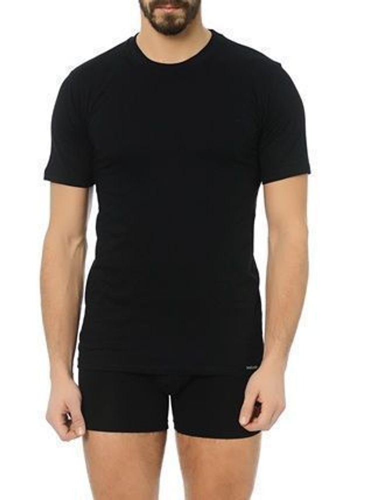 Мужская футболка черная из натурального хлопка Doreanse 2505