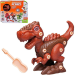 Конструктор Junfa Динозаврик с отверткой (коричневый)