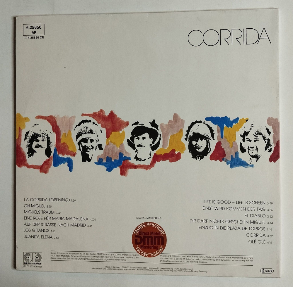 Винтажная виниловая пластинка LP Dschinghis Khan Corrida (Germany 1983)