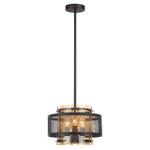 8007/3 MODERNI LN26 296 черный/черный, золотой металл/металл, стекло Подвесной светильник Е14 3*40W 220V ZARINA