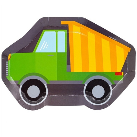 Тарелки-фигурные бумажные «Самосвал», 25 см, 6 шт