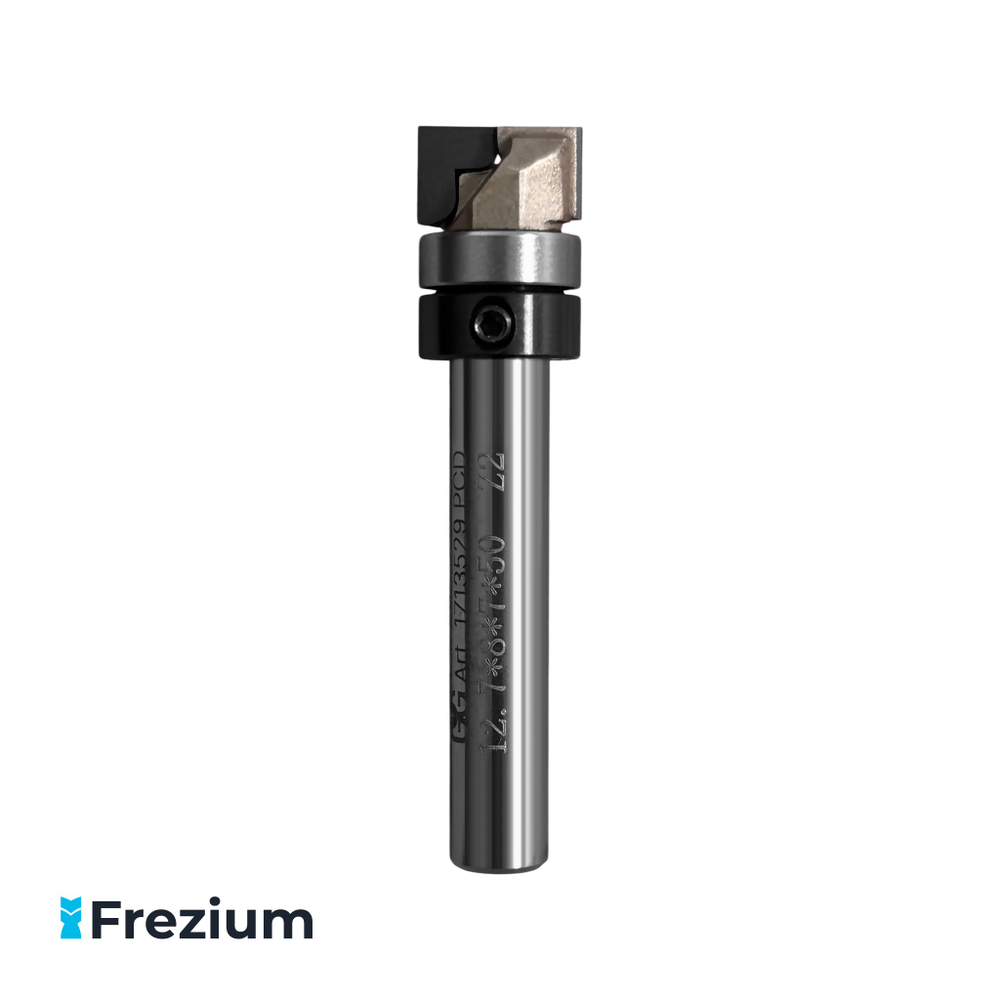 Обгонная алмазная фреза по дереву с верхним подшипником "O.G.Germany" 12.7x8x7x50 Z2; 1713529