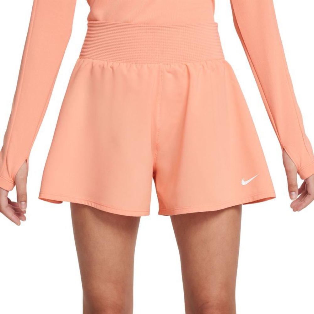 Шорты для девочки теннисные Nike Girls Dri-FIT - абрикосовый агат/белый