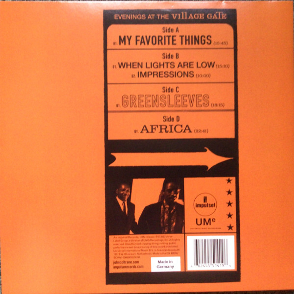 John Coltrane With Eric Dolphy / Evenings At The Village Gate (2LP)
