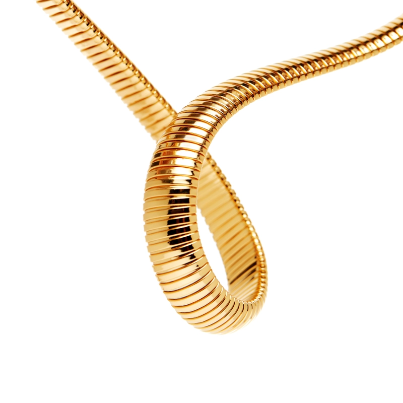 Колье Двойная Широкая Змея