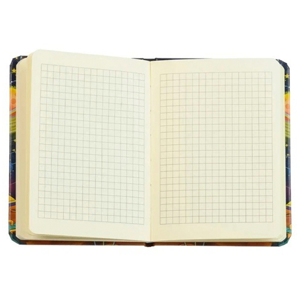 Блокнот детский Basir на резинке, формат А6, серия "Космос", переплет 7БЦ, 14.5*10.5 см, 80 листов,ассорти