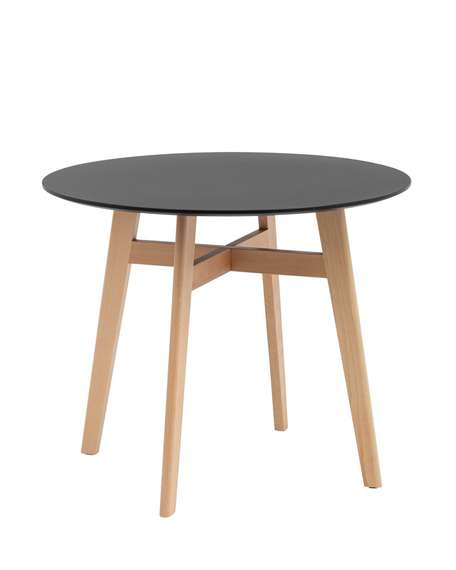 Target Circle 90*90 черный ножки из массива дерева