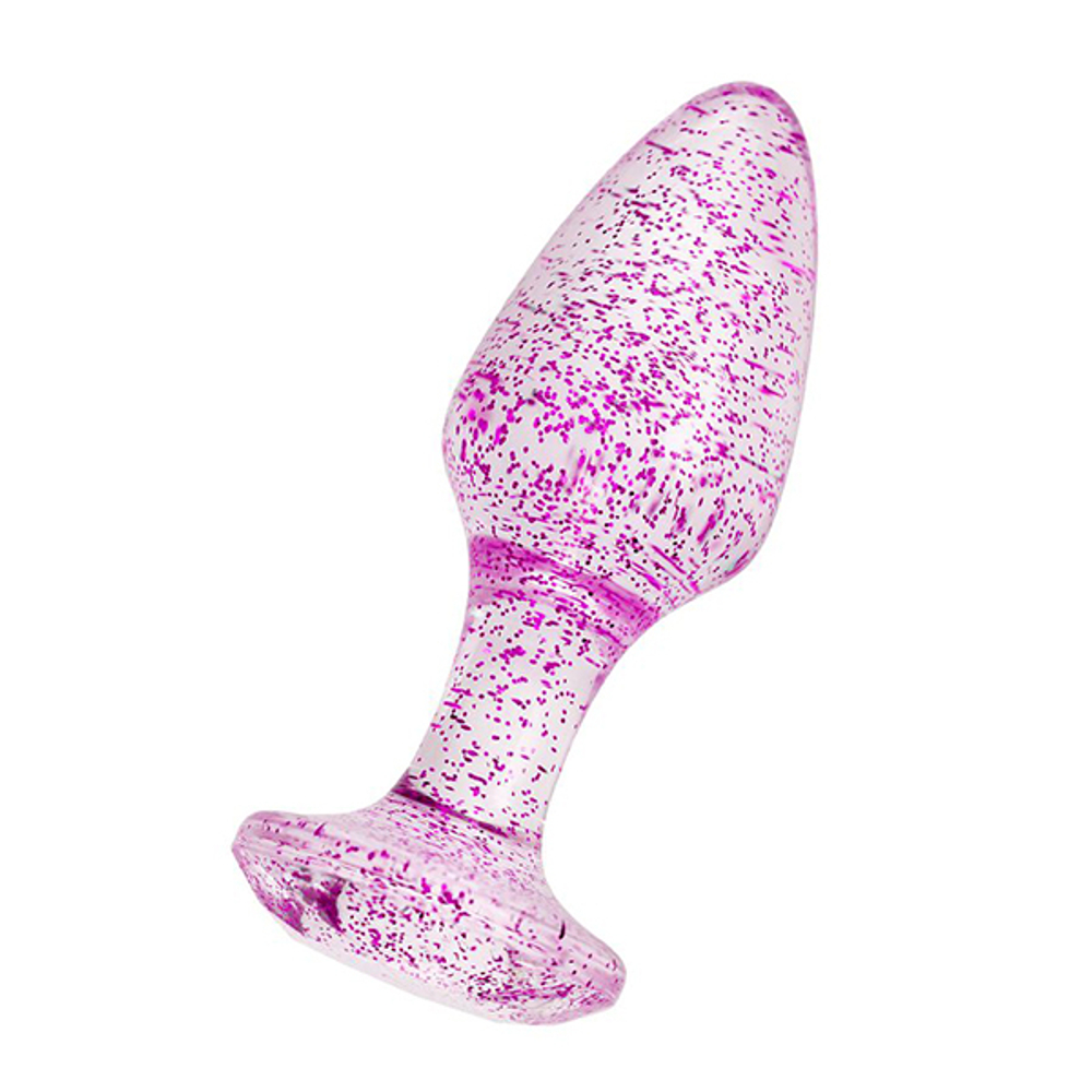 Фиолетовая акриловая анальная втулка 8см ToyFa Basic 881305-4