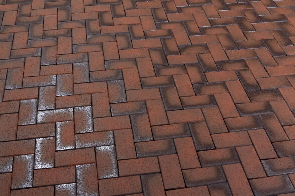 Feldhaus Klinker P408SKF 200x100x40 gala nero, красный-пестрый с нагаром - Клинкерная тротуарная брусчатка