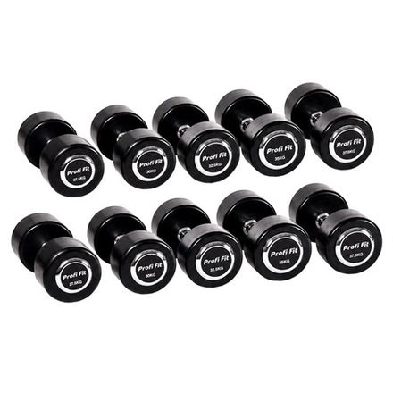 Гантельный ряд профессиональный (шаг 2,5 кг, 5 пар) PROFI-FIT 27,5-37,5 кг