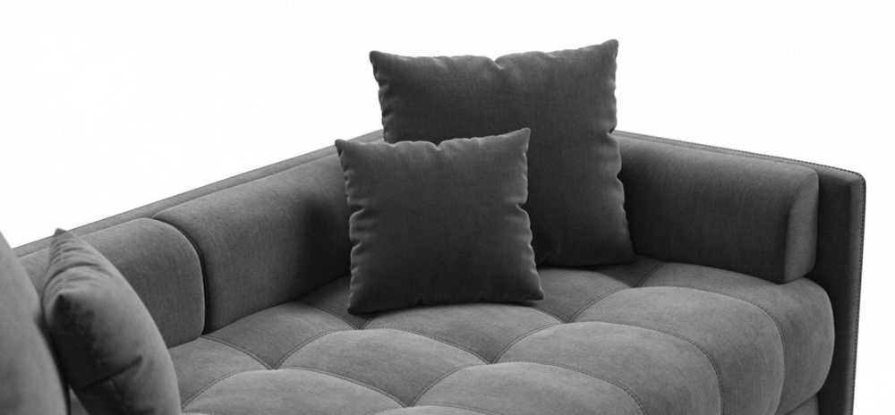 Тахта Босс Велюр Монолит серый