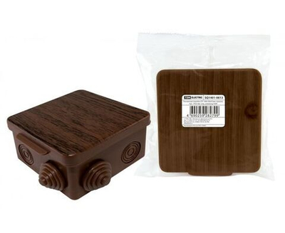 Коробка распаячная ОП 100х100х55мм, крышка, бук, IP54, 8вх. TDM (SQ1401-0613) 5 шт