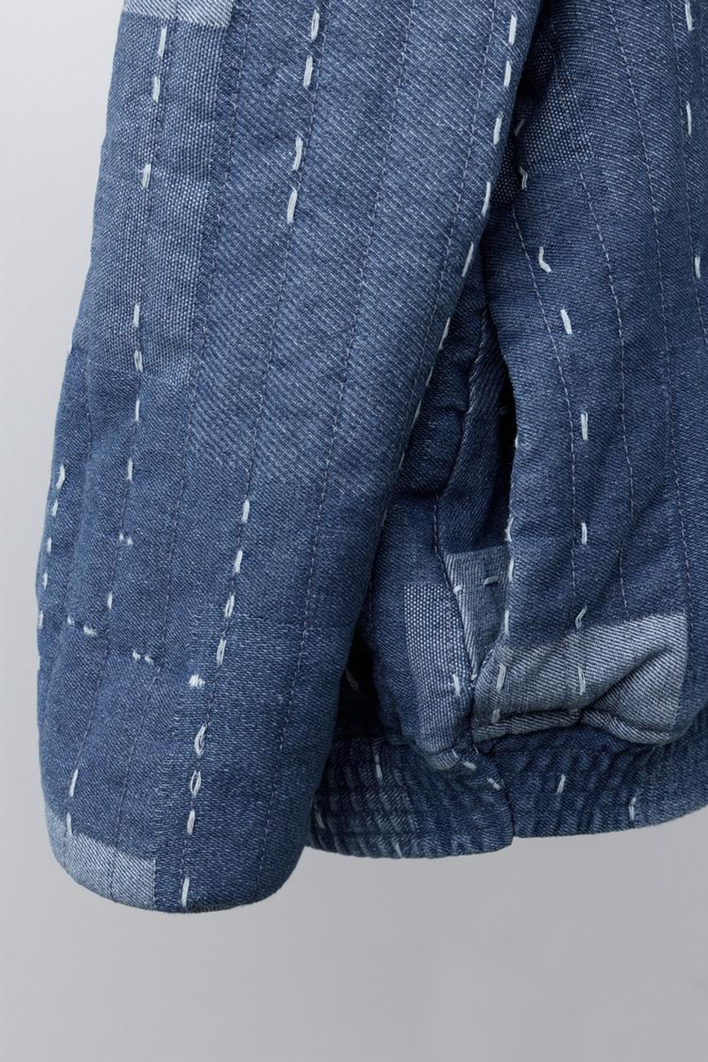 ZARA БОМБЕР ПЭЧВОРК, СИНИЙ/ИНДИГО