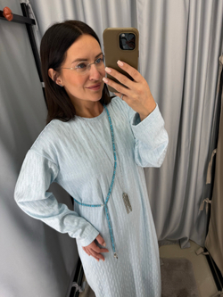 Платье «Косы» нежно-голубое