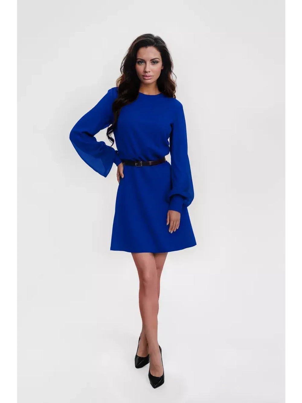 Платье вечернее синее наряд на Новый год 2024