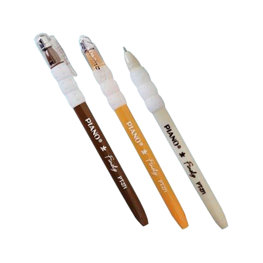 Ручка шариковая, масляная, Piano, синие чернила, 3 цвета корпуса, 50 шт