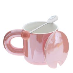 GAEM Кружка с крышкой и ложкой, 300 мл, L14 W9 H11 см, 4в.