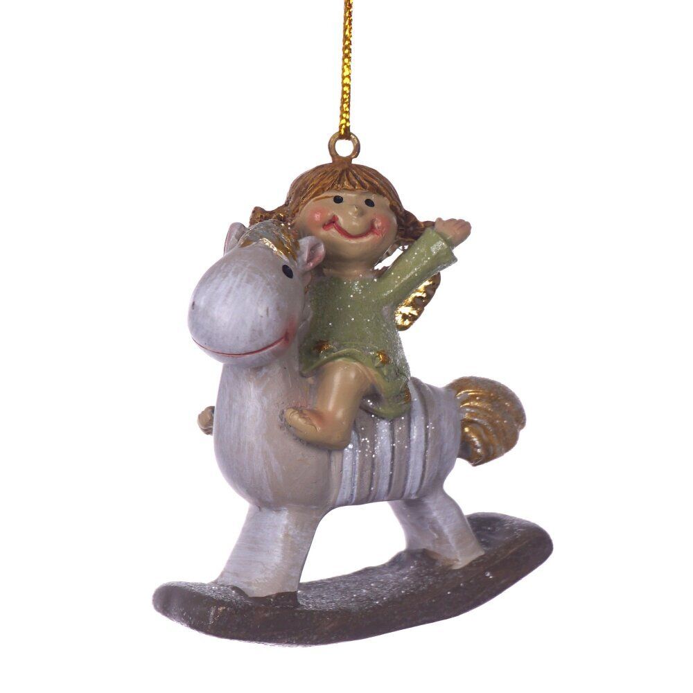 GAEM Фигурка декоративная подвесная "Ангел/Дед Мороз", L5,5 W2 H6 см, 4в.