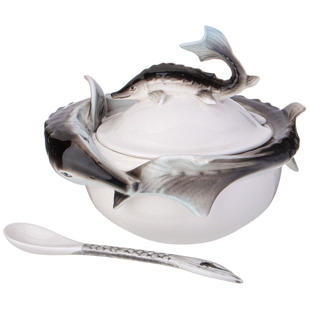 ИКОРНИЦА LEFARD "ОСЁТР" 12,5*11 СМ, С ЛОЖЕЧКОЙ (КОР=24ШТ.)