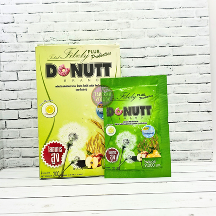Активированная клетчатка Total Fibely + probiotics DONUTT Лимон 1 пакетик 9000 мг;