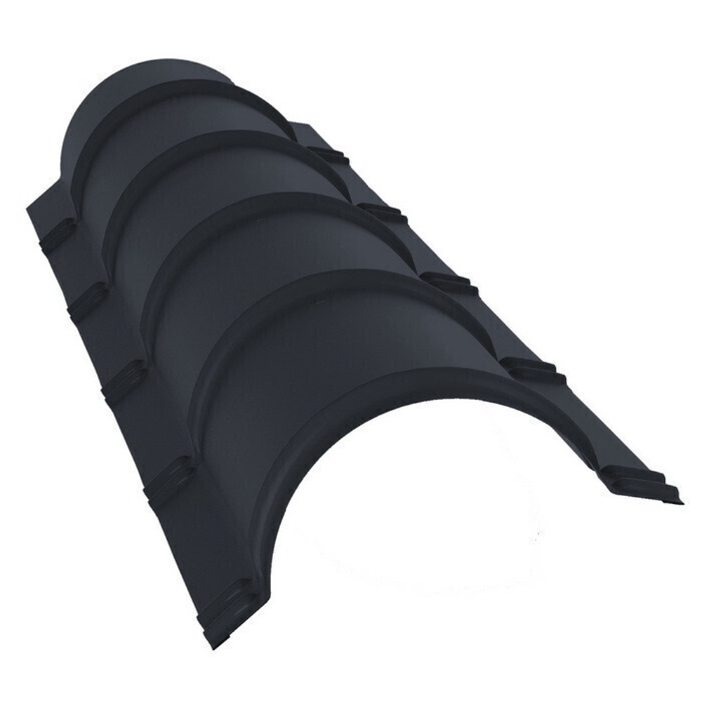 Конек полукруглый малый Grand Line Pe Ral 7024 резка