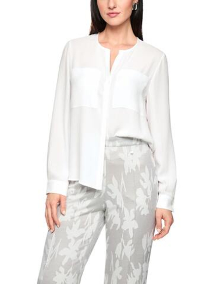 Marc Cain Блуза из струщейся ткани с накладными карманами